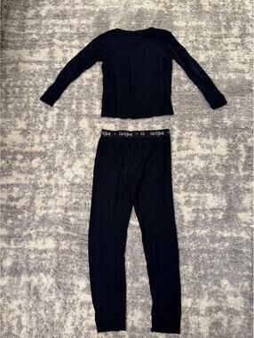 Cat & Jack Boys Pajama Set Size 8 Black 2 Piece Sleepwear Long Sleeve
